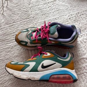 Nike Sneakers — Green, Mustard & Pink air max 200